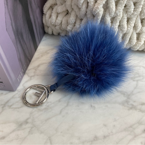 Fendi Fur Pom Pom Charm Keychain - Picture 1 of 3